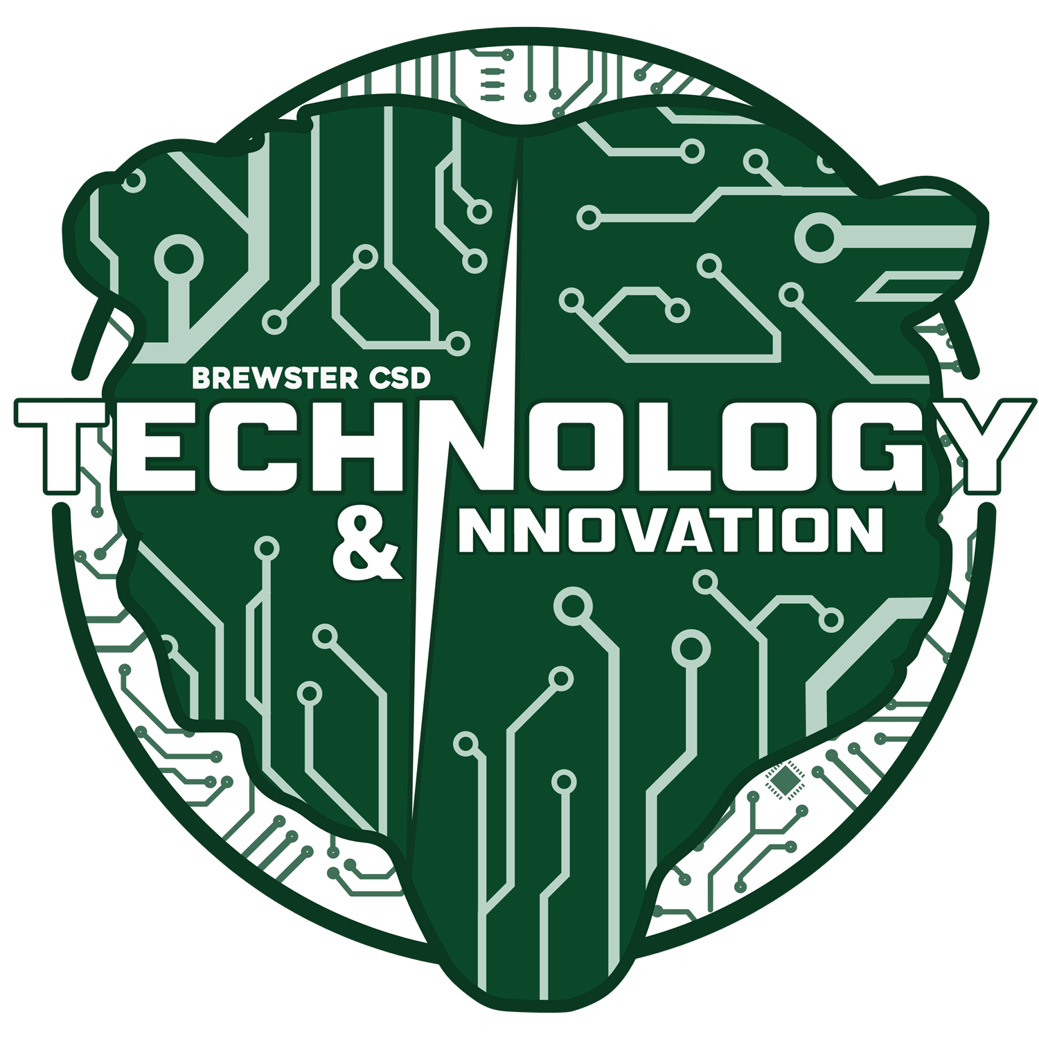 Technology & Innovation Logo: Circuit Bear